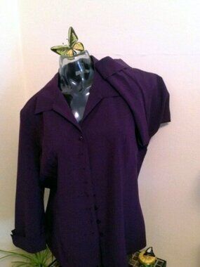 Purple no iron button down shirt